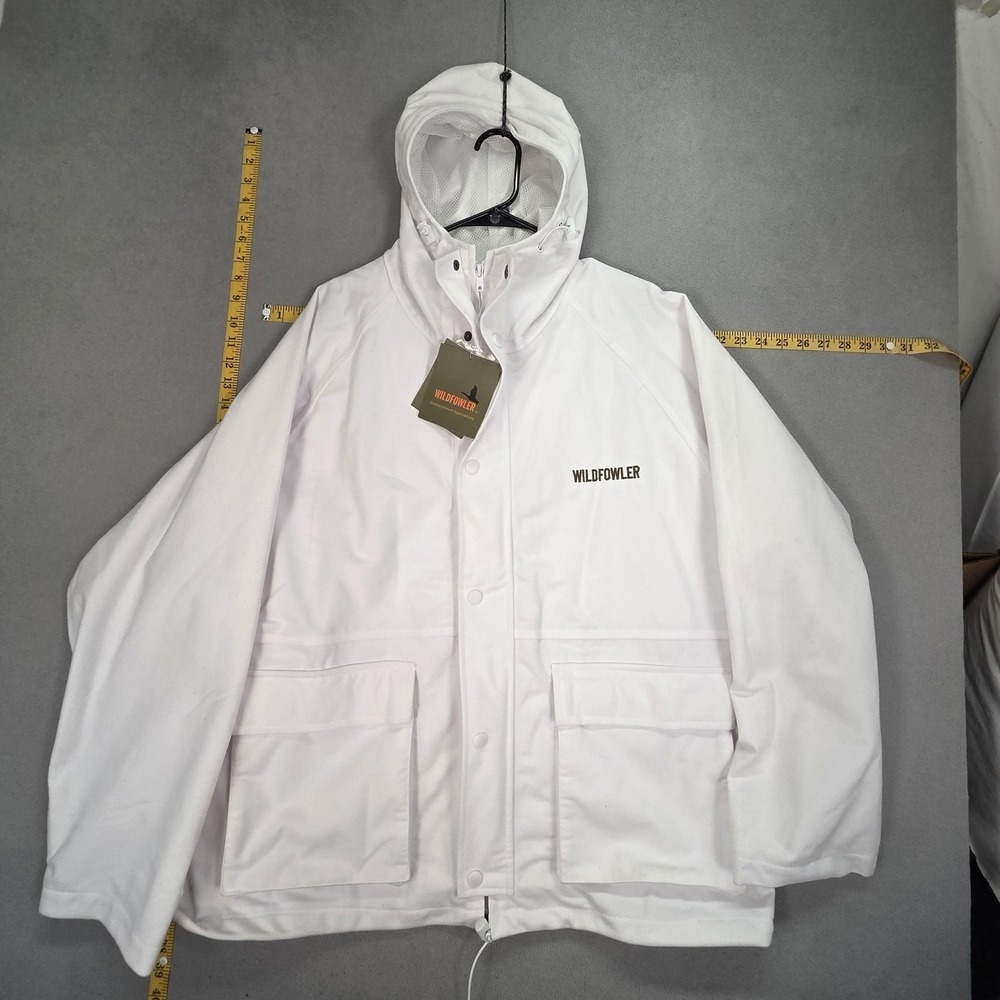 Wildfowler Parka Jacket Mens Large White Waterproof Hooded Hunting 910WHT-L